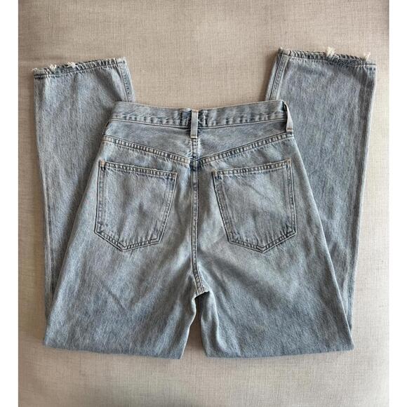 Agolde Criss Cross Waist Upsized Relaxed Straight Leg Jeans Size 24 - Picture 4 of 7